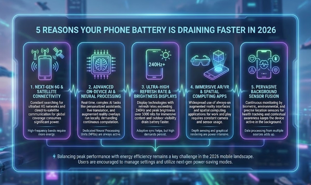 5 Reasons Your Phone Battery is Draining Faster in 2026