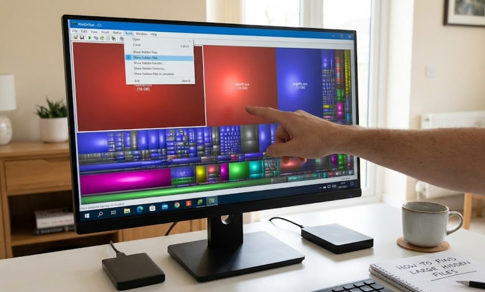 How to Find Large Hidden Files Clogging Your Drive